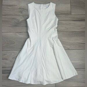 Diane Von Furstenberg Ivory Sleeveless Mini Dress